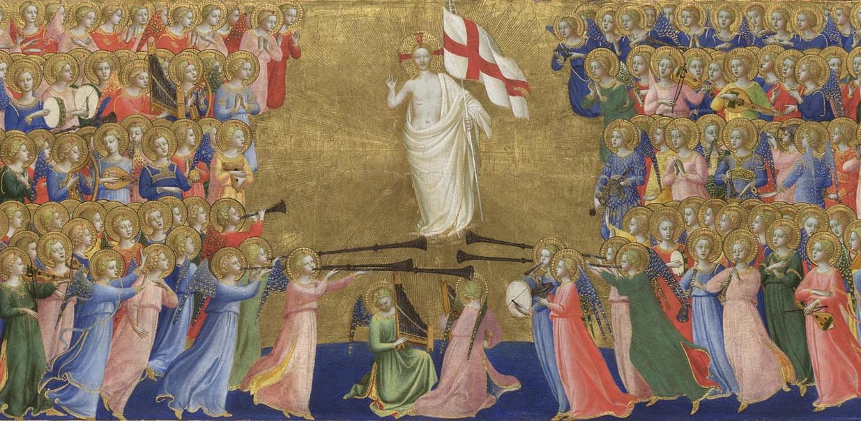 Christ Glorified in the Court of Heaven: Central Predella Panel, Probably by Fra Angelico © The National Gallery, London. Bought 1860